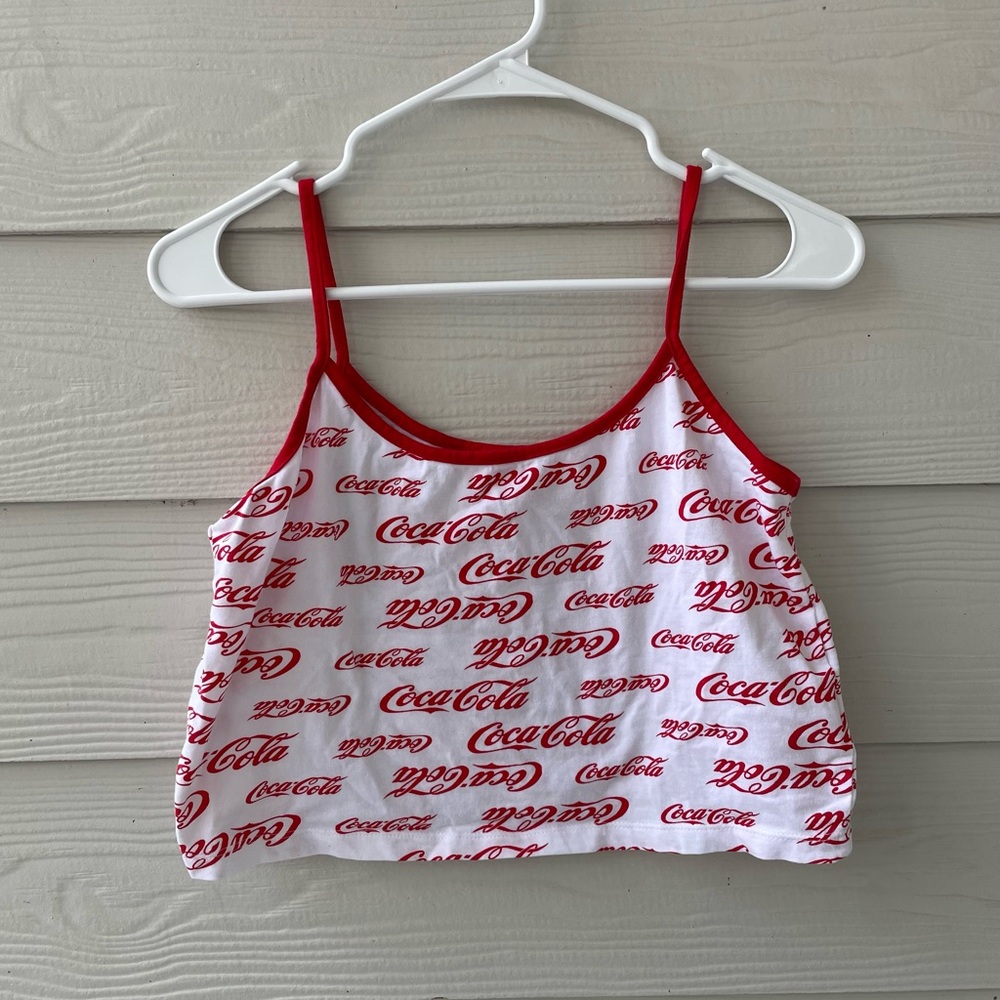 Coca-Cola White Tank with Red Trim and Logo